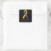 Autoimmunhepatitis Advocate Black Square Sticker (Tasche)