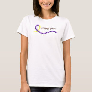 Autoimmunhepatitis Awareness Lila Gelbe Beads T-Shirt