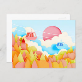 Autokabelwagen für Papier Postkarte