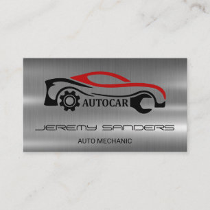 Autokar   Metallische Visitenkarte