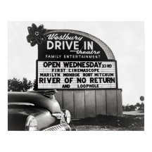 Autokino, 1954. Altes Foto