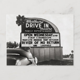 Autokino, 1954 postkarte