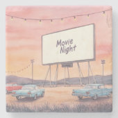Autokino Steinuntersetzer (Vorderseite)