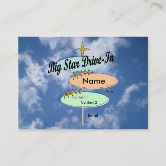 Autokino-Visitenkarte Visitenkarte (Vorderseite)