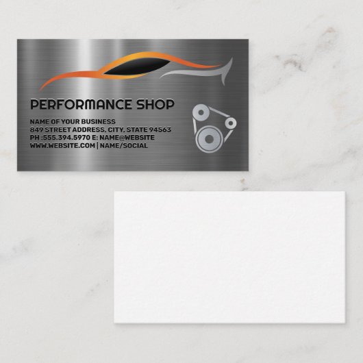 Autokörper | Teile für Performance-Shop Visitenkarte (Vorne/Hinten)