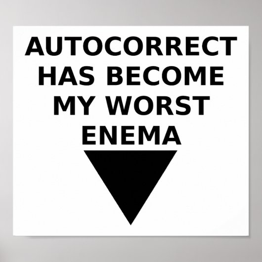 Autokorrekter Feind Funny Poster (Vorne)