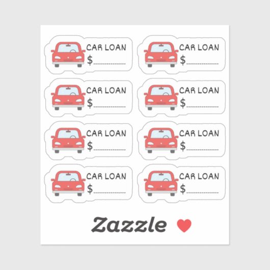 Autokreditanleihe Erinnerung Bill Due Tracker Bujo Aufkleber (Blatt)