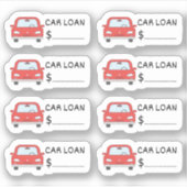 Autokreditanleihe Erinnerung Bill Due Tracker Bujo Aufkleber (Vorderseite)