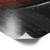 Autolampe bei Regen Fotodruck (Ecke)