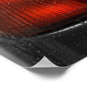 Autolampe bei Regen Poster (Ecke)