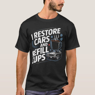 Autoliebhaber Kaffeeliebhaber T-Shirt