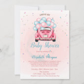 Autolöcher mit Babydusche Einladung (Vorderseite)