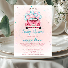 Autolöcher mit Babydusche Einladung