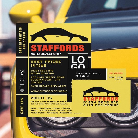 Autologo, Auto-Händler Visitenkarte