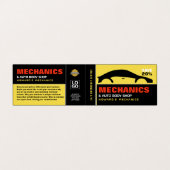 Autologo, Mechanik und Reparatur von Auto, detaill Visitenkarten (Außenseite Aufgefaltet)