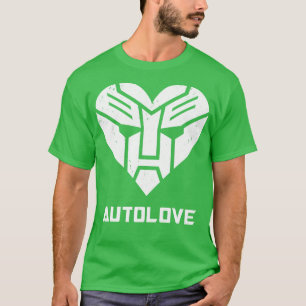 Autolove Cool Robot Inspiriertes Herzsymbol T-Shirt