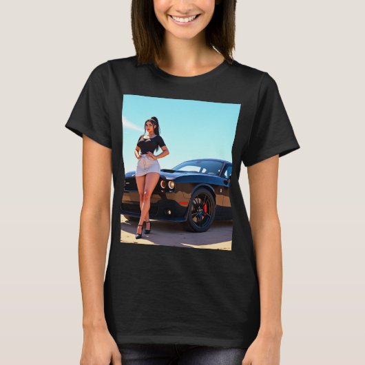 Automädchen T-Shirt (Vorderseite)