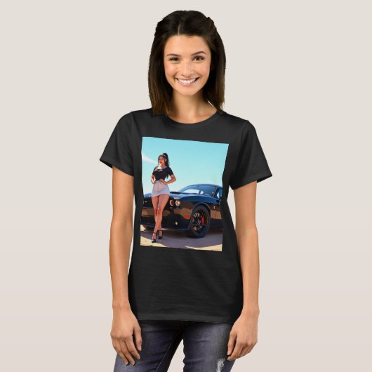 Automädchen T-Shirt (Vorne ganz)