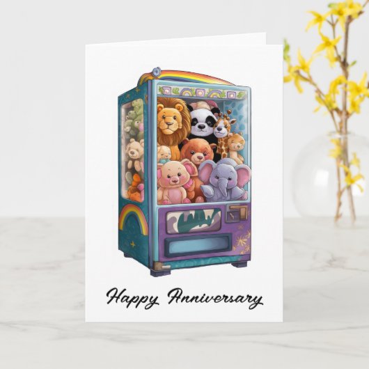 Automat gefüllt mit Teddybären Karte (Gelbe Blume)