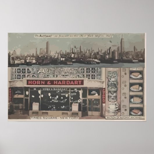 Automat Horn & Hardart Time Square New York, Vinta Poster (Vorne)