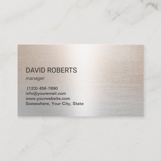 Automaten bedienen Moderne Metall-Hintergründe Visitenkarte (Rückseite)