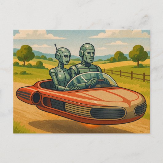 Automaten in Liebe Postkarte (Vorderseite)