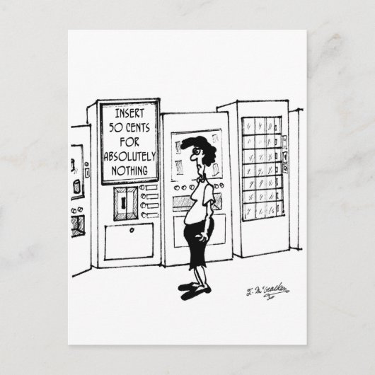 Automatenhersteller Cartoon 2988 Postkarte (Vorderseite)