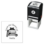 Automatic and Wooden Stamp Cat Library Permastempel (Beispiel)