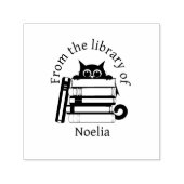 Automatic and Wooden Stamp Cat Library Permastempel (Design)