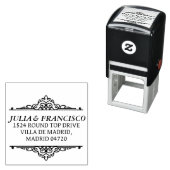 Automatic Rubber Stamp with Family Address Permastempel (Beispiel)