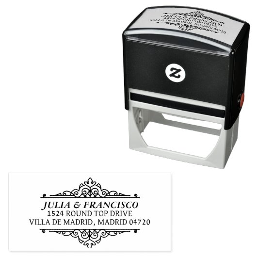 Automatic Rubber Stamp with Family Address Permastempel (Beispiel)
