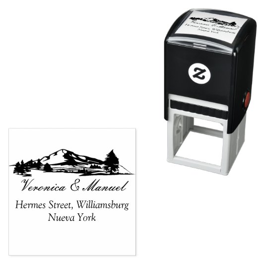 Automatic Stamp Of The Distant Mountains Permastempel (Beispiel)