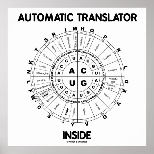 Automatic Translator Inside (RNA Codon Wheel) Poster (Vorne)