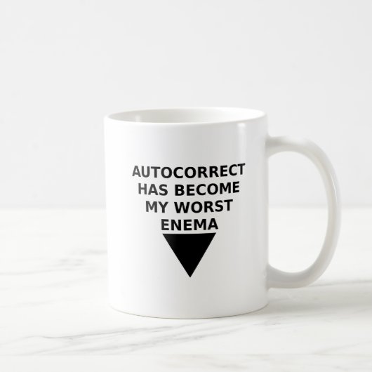 Automatikorrigierter Feind Funny Mug Kaffeetasse (Rechts)