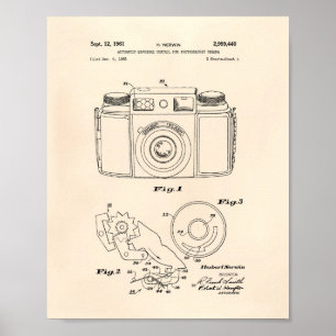 Automatische Exposition 1961 Patent Art Old Peper Poster