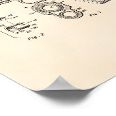 Automatische Pistolen 1949 Patent Art Old Peper Poster (Ecke)