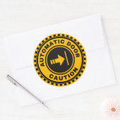 Automatische Tür rechts Runder Aufkleber (Umschlag)