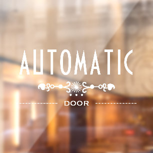Automatische Türschild, Fensteraufkleber