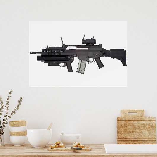Automatische Waffe G36 Poster (Küche)