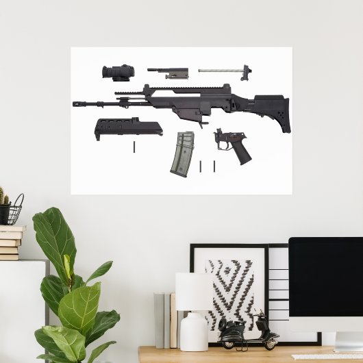 Automatische Waffe G36 Poster (Heimbüro)