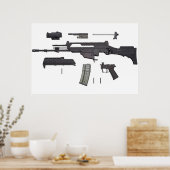 Automatische Waffe G36 Poster (Küche)