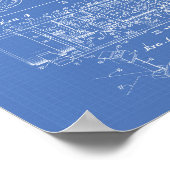 Automatischer Controller 1973 Patent Art Blueprint Poster (Ecke)