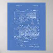 Automatischer Controller 1973 Patent Art Blueprint Poster (Vorne)