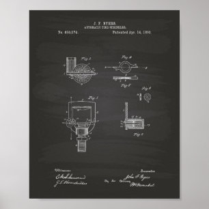 Automatischer Feuerlöscher 1891 Patent - Tafel Poster