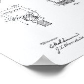 Automatischer Feuersprinkler 1891 Patent - Weißbuc Poster (Ecke)