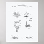 Automatischer Feuersprinkler 1891 Patent - Weißbuc Poster (Vorne)