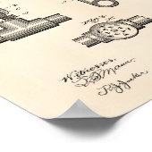 Automatischer Feuersprinkler 1893 Patent - Alter P Poster (Ecke)