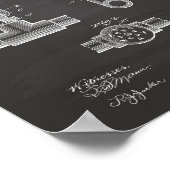 Automatischer Feuersprinkler 1893 Patent - Kopfbre Poster (Ecke)