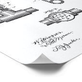 Automatischer Feuersprinkler 1893 Patent - Weißbuc Poster (Ecke)