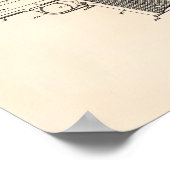 Automatischer Firearm 1938 Patent Art Old Peper Poster (Ecke)